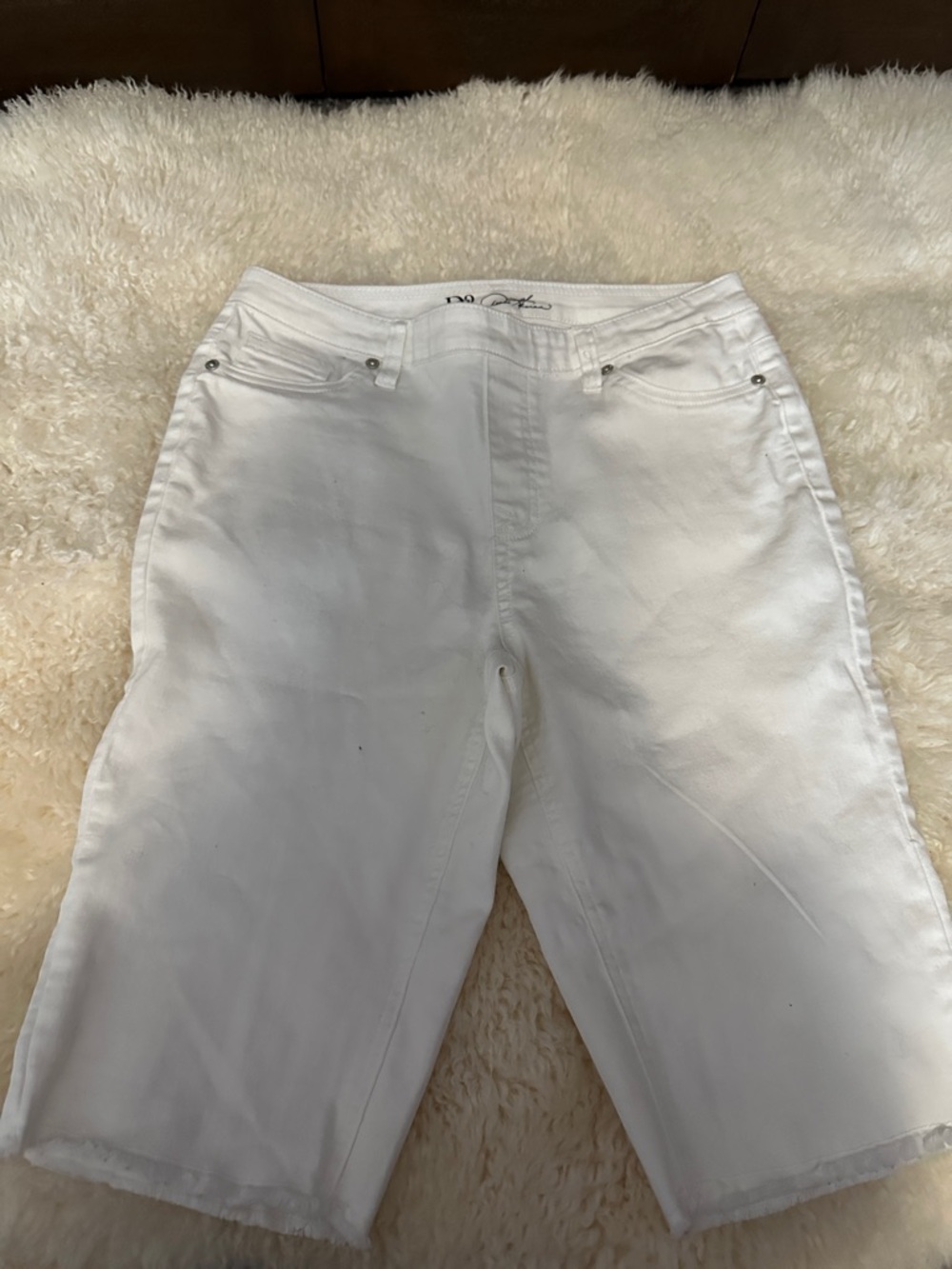 DG2 White Women's Denim Bermuda Shorts - Unbranded